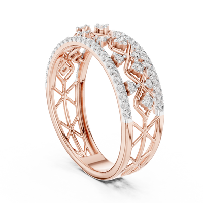 Seravienne Lattice U-Cut Diamond Ring