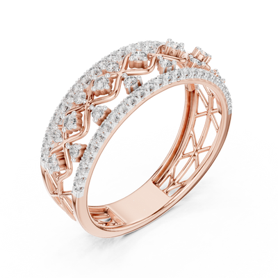 Seravienne Lattice U-Cut Diamond Ring