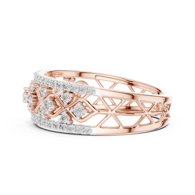 Seravienne Lattice U-Cut Diamond Ring