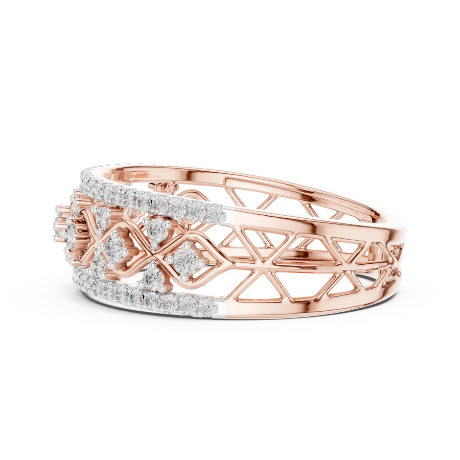 Seravienne Lattice U-Cut Diamond Ring