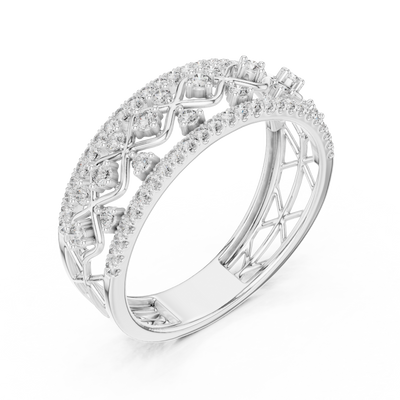 Seravienne Lattice U-Cut Diamond Ring