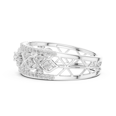 Seravienne Lattice U-Cut Diamond Ring