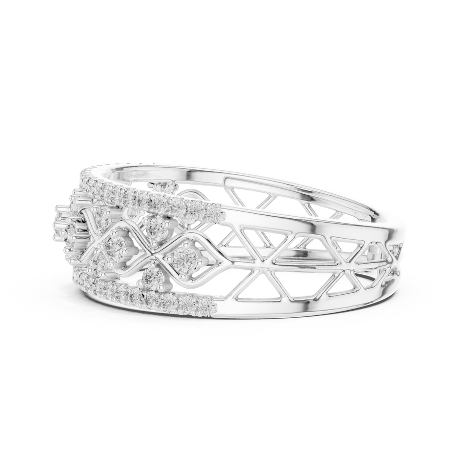Seravienne Lattice U-Cut Diamond Ring