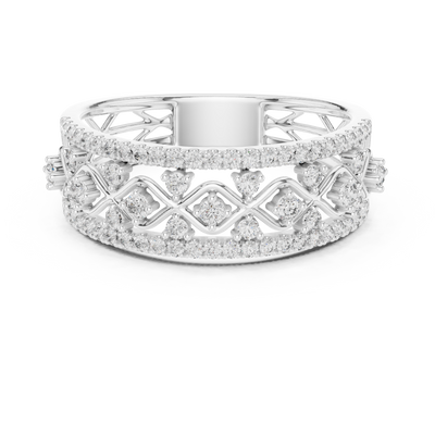Seravienne Lattice U-Cut Diamond Ring