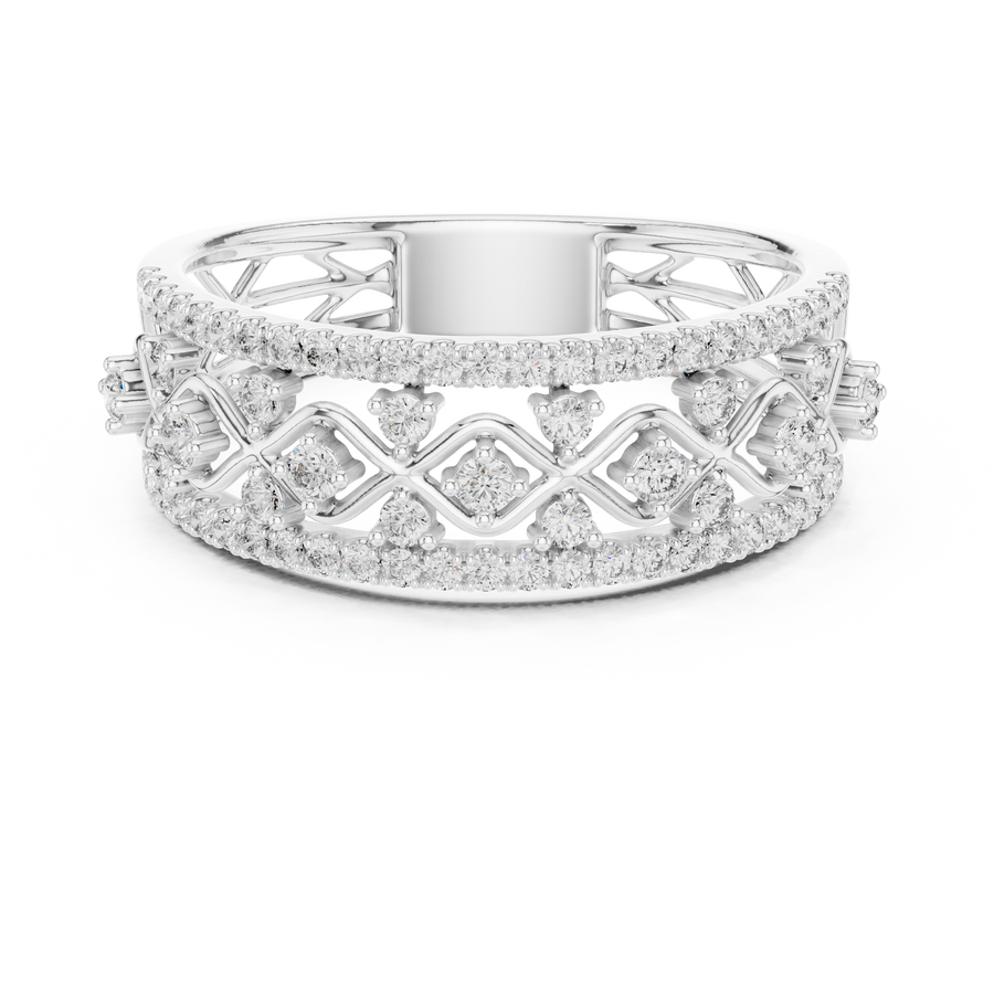 Seravienne Lattice U-Cut Diamond Ring