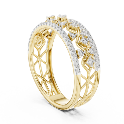 Seravienne Lattice U-Cut Diamond Ring