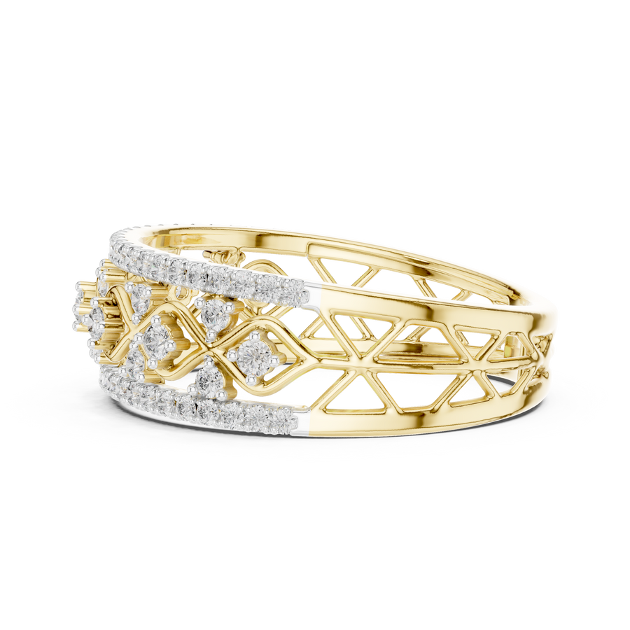 Seravienne Lattice U-Cut Diamond Ring