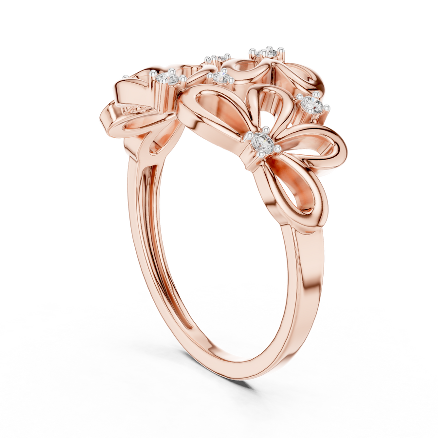 Virelliane Floral Cluster Diamond Ring