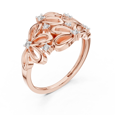 Virelliane Floral Cluster Diamond Ring