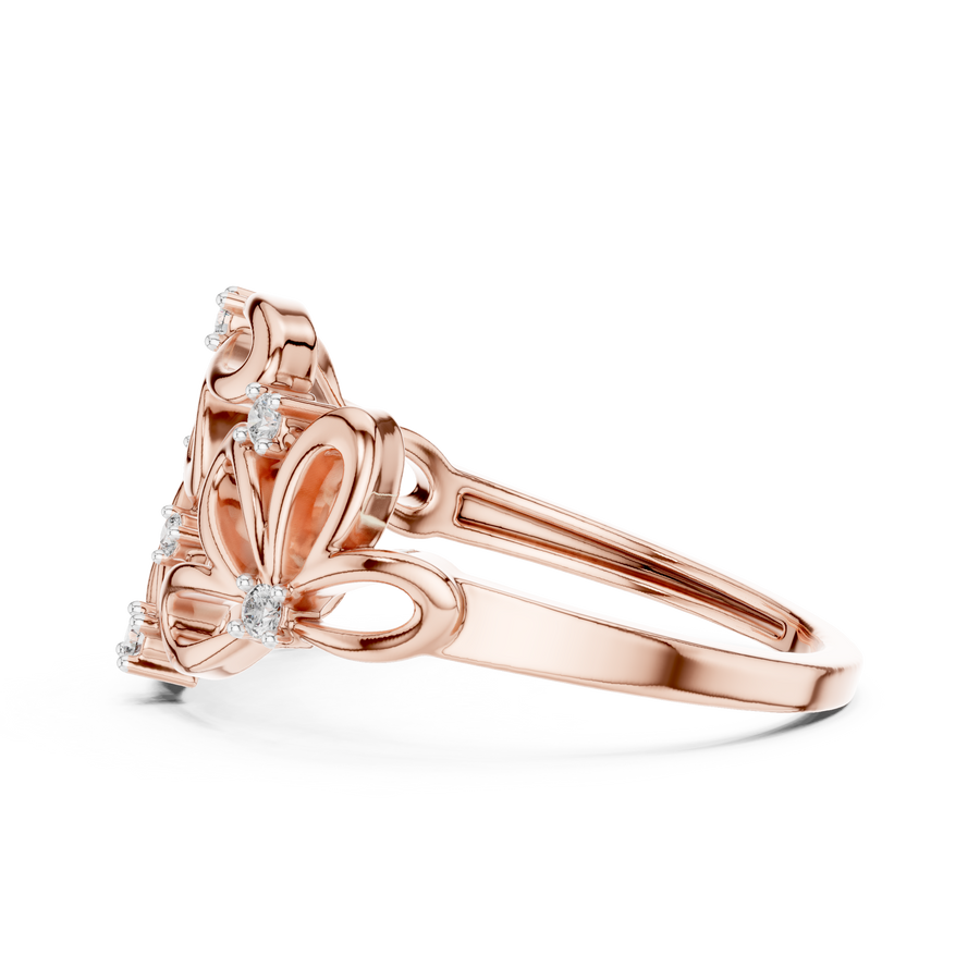 Virelliane Floral Cluster Diamond Ring