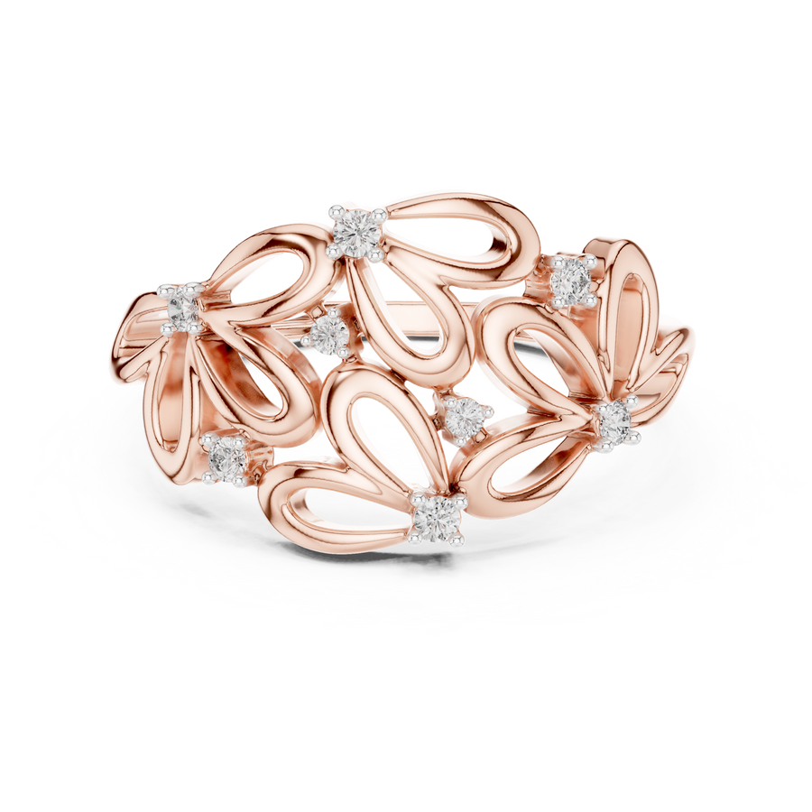Virelliane Floral Cluster Diamond Ring