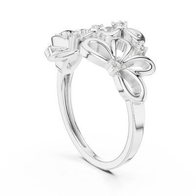 Virelliane Floral Cluster Diamond Ring