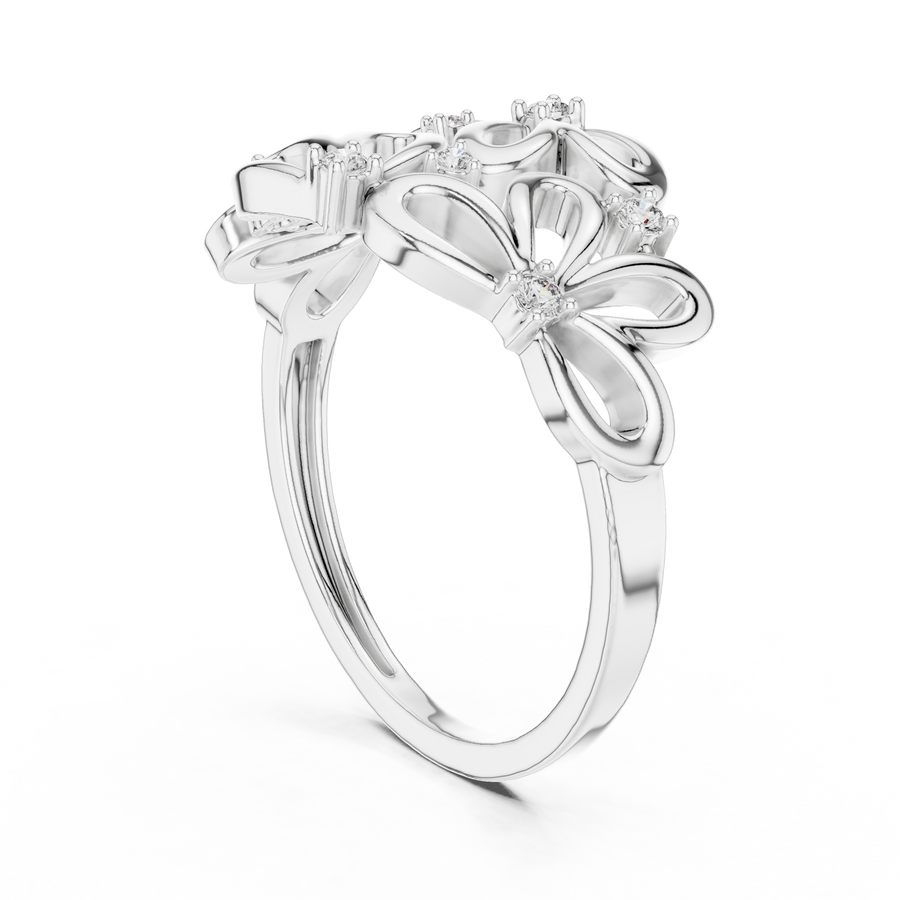Virelliane Floral Cluster Diamond Ring