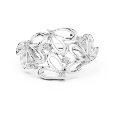 Virelliane Floral Cluster Diamond Ring