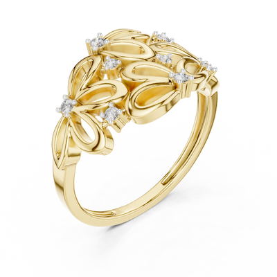 Virelliane Floral Cluster Diamond Ring