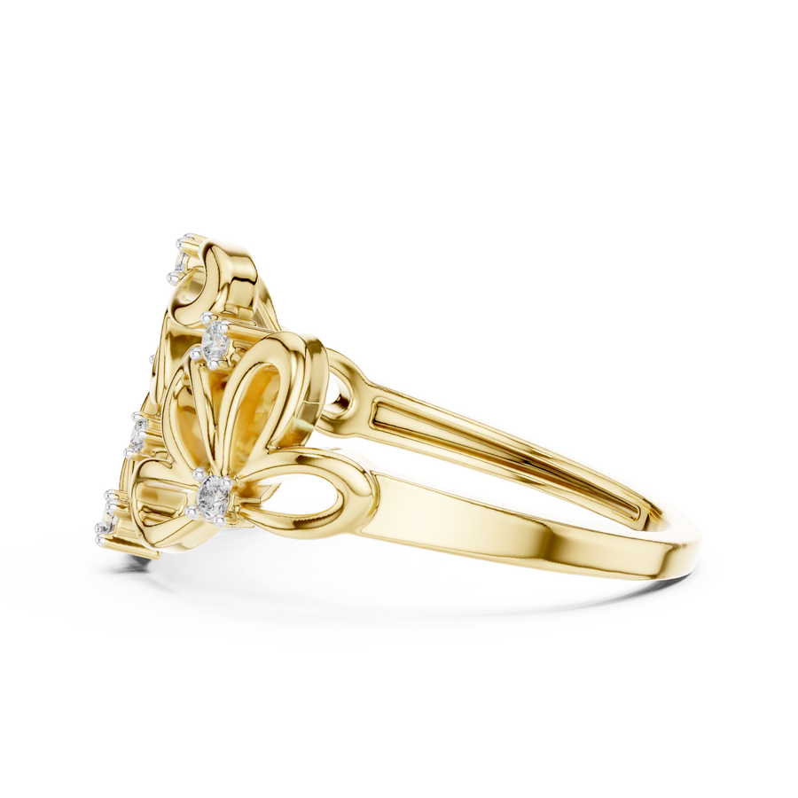 Virelliane Floral Cluster Diamond Ring