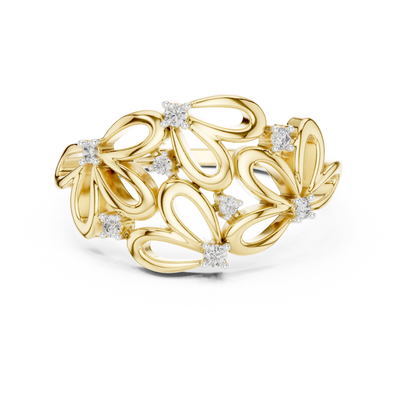 Virelliane Floral Cluster Diamond Ring