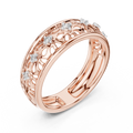 Lysavelle Floral Lattice Diamond Ring