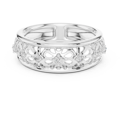 Lysavelle Floral Lattice Diamond Ring