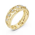 Lysavelle Floral Lattice Diamond Ring