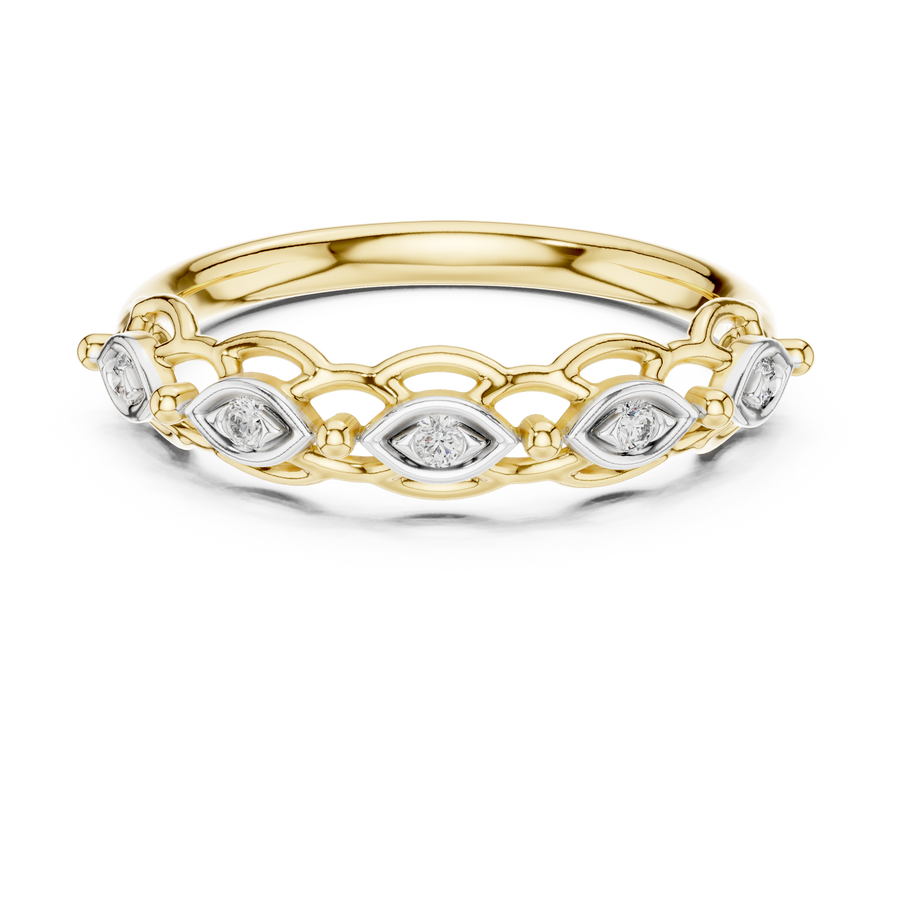 Seravielle Interwoven Diamond Ring
