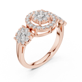 Avelisse Round Halo Cluster Diamond Ring