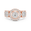 Avelisse Round Halo Cluster Diamond Ring