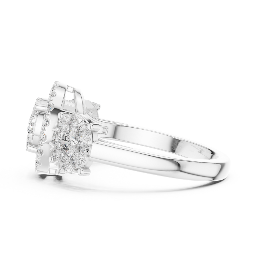 Avelisse Round Halo Cluster Diamond Ring