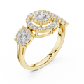 Avelisse Round Halo Cluster Diamond Ring