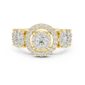 Avelisse Round Halo Cluster Diamond Ring