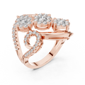 Rosavienne Triple Cluster Diamond Ring