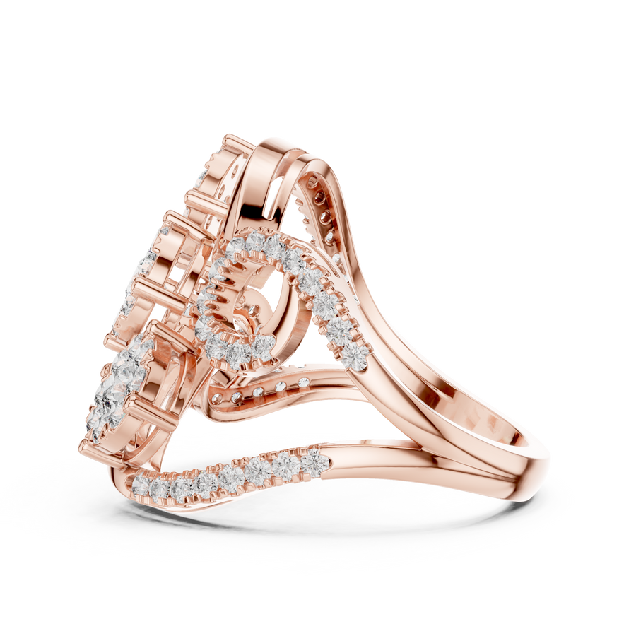 Rosavienne Triple Cluster Diamond Ring