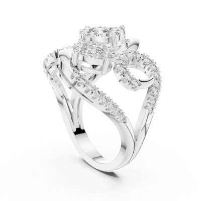 Rosavienne Triple Cluster Diamond Ring
