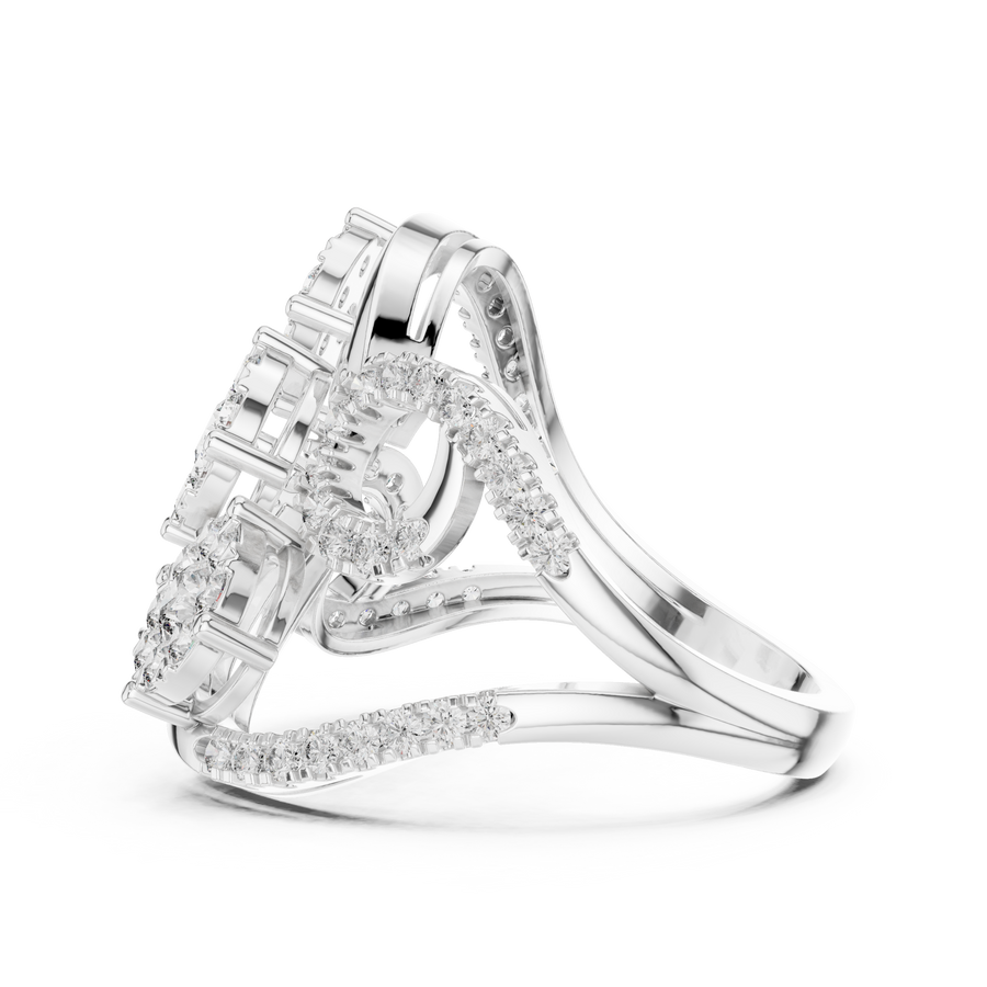 Rosavienne Triple Cluster Diamond Ring