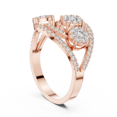 Valerienne Double Halo  Diamond Ring
