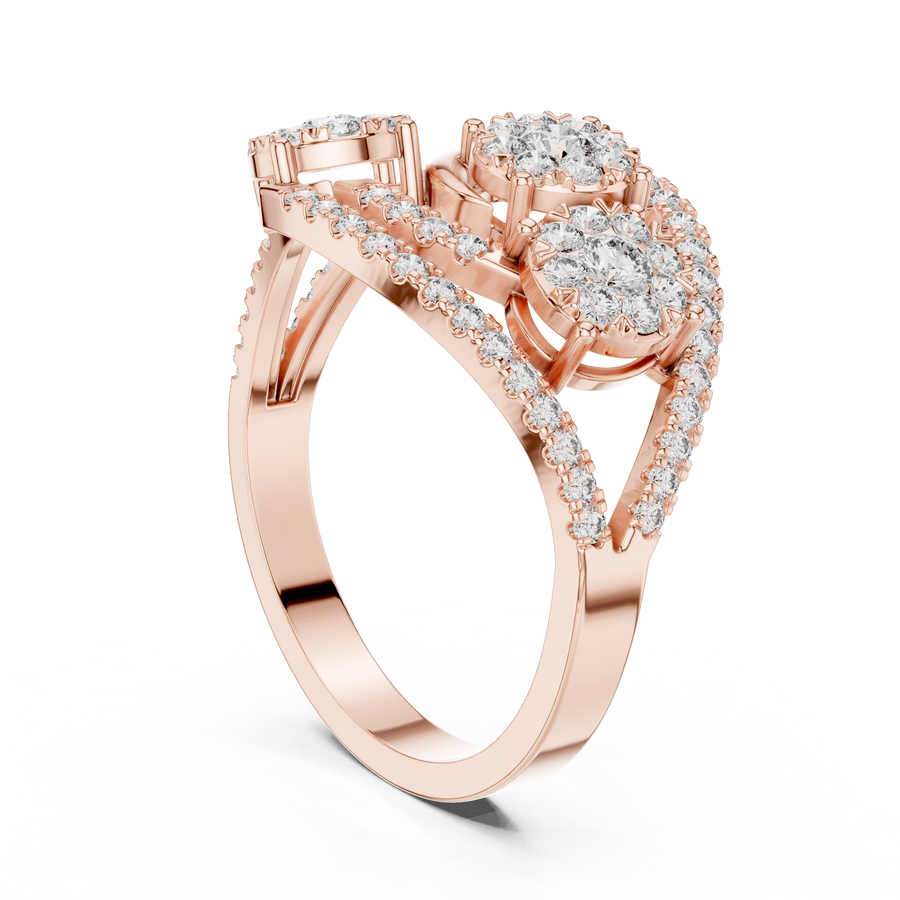 Valerienne Double Halo  Diamond Ring