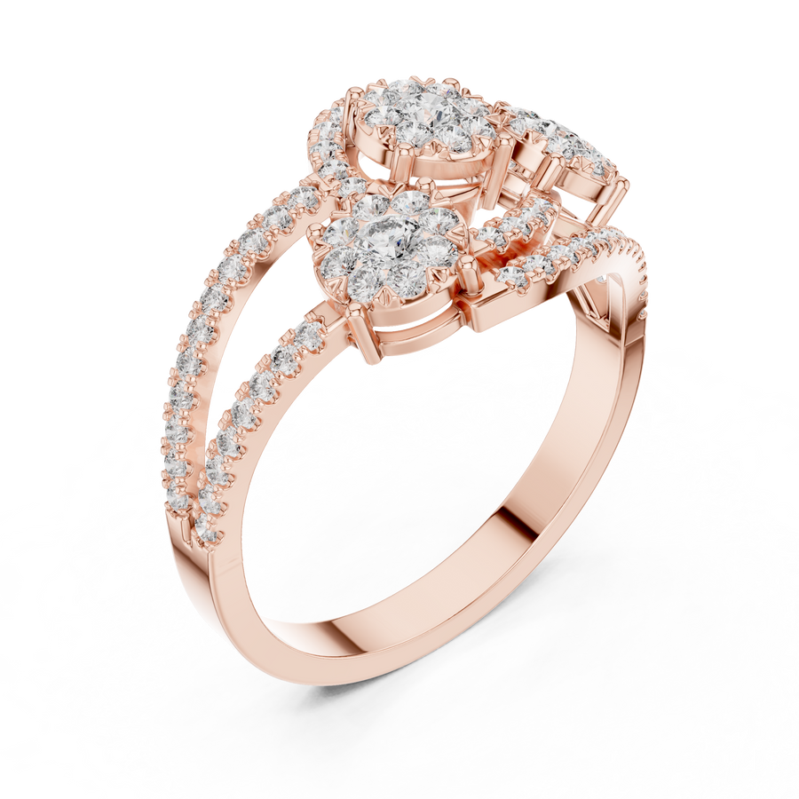 Valerienne Double Halo  Diamond Ring