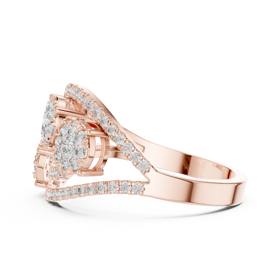 Valerienne Double Halo  Diamond Ring