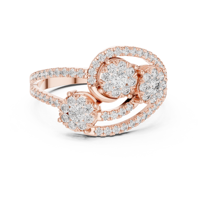 Valerienne Double Halo  Diamond Ring