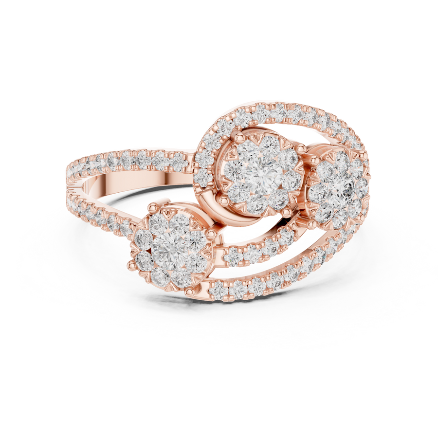Valerienne Double Halo  Diamond Ring