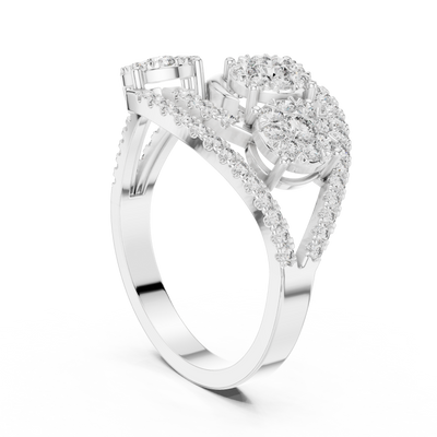 Valerienne Double Halo  Diamond Ring