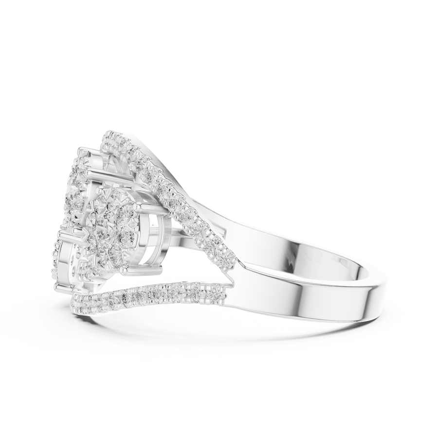 Valerienne Double Halo  Diamond Ring