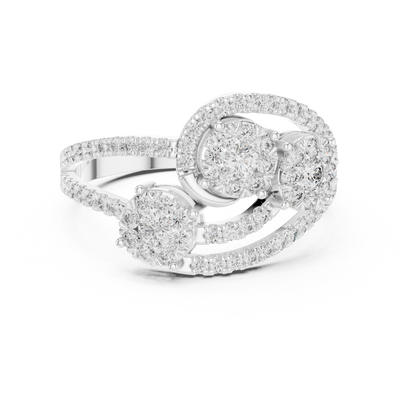 Valerienne Double Halo  Diamond Ring