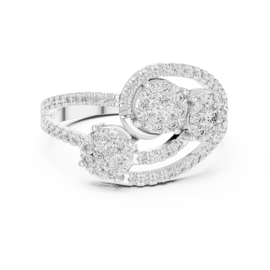 Valerienne Double Halo  Diamond Ring