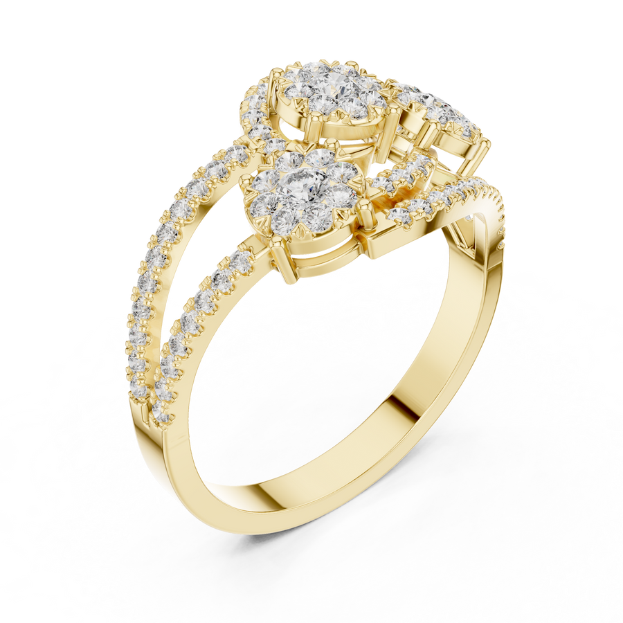 Valerienne Double Halo  Diamond Ring