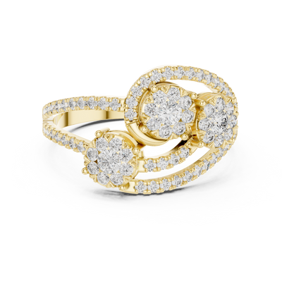 Valerienne Double Halo  Diamond Ring