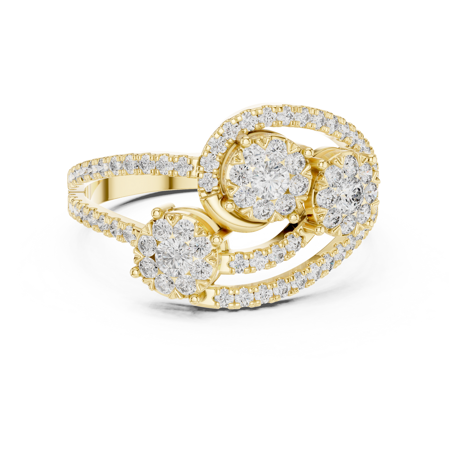 Valerienne Double Halo  Diamond Ring