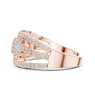 Celestienne Double Oval Cluster  Diamond Ring