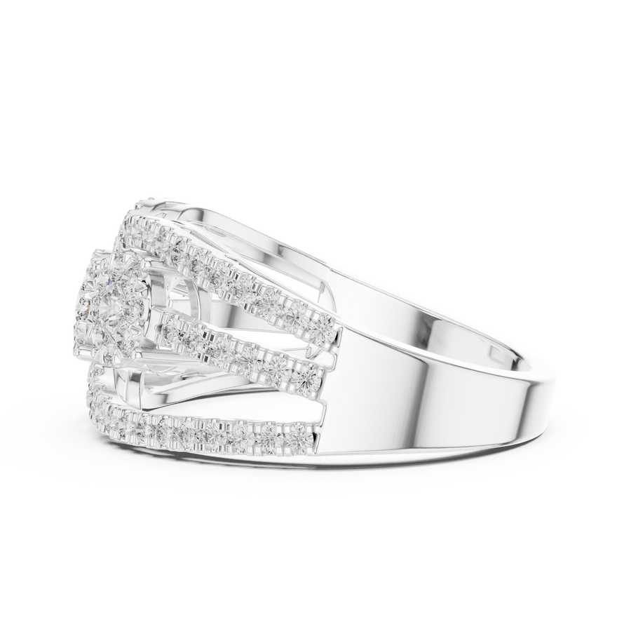 Celestienne Double Oval Cluster  Diamond Ring