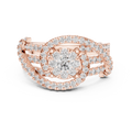 Varellienne Triple-Stone Pavé  Diamond Ring